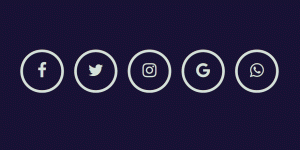 Glowing Social Icon Hover Animation