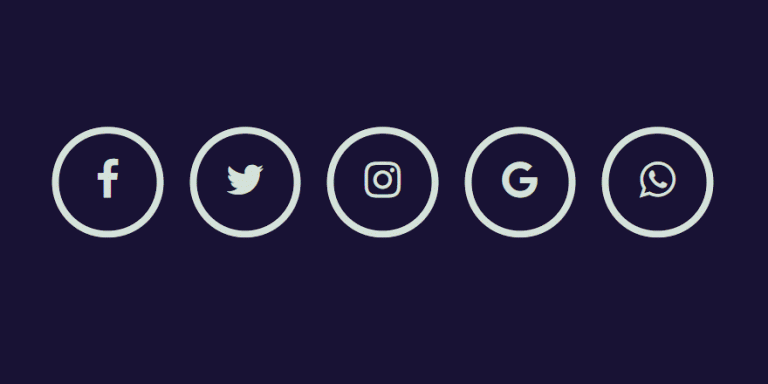 Glowing Social Icon Hover Animation