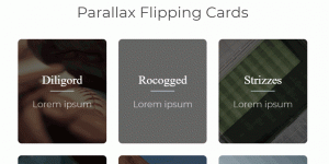 3D Card Flip With Hovering Text