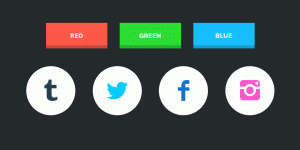 8-Bit Social Icons And Buttons