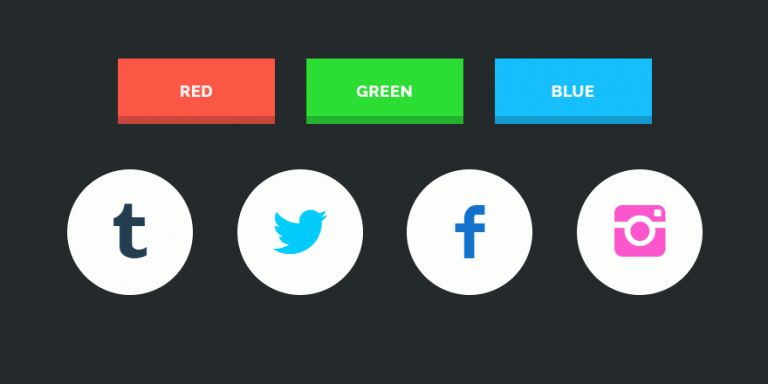 8-Bit Social Icons And Buttons