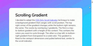 Change Background Gradient On Scrolling