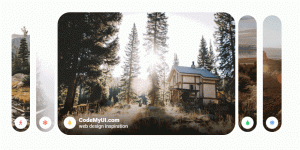 Image Gallery Stacked As Narrow Slits And Expands To Show The Full Image On Click