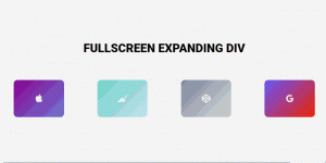 Div To Fullscreen On Click