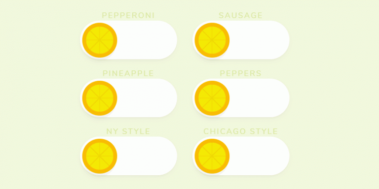 Pizza Toggle Switch In CSS