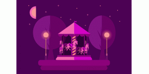 Pure CSS Flat Design Carousel Ride