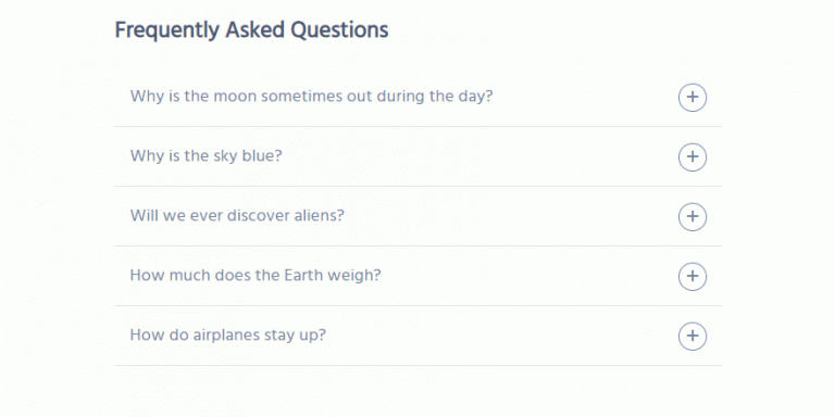 FAQ Content Style Accordion