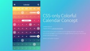 39+ CSS Calendars | CSS Calendar Templates