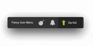 Pure CSS Fancy Icon Menu