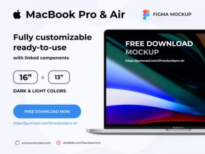 MacBook Pro & Air Free Mockup for Figma