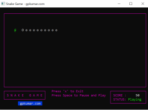 Simple Snake Game in C++